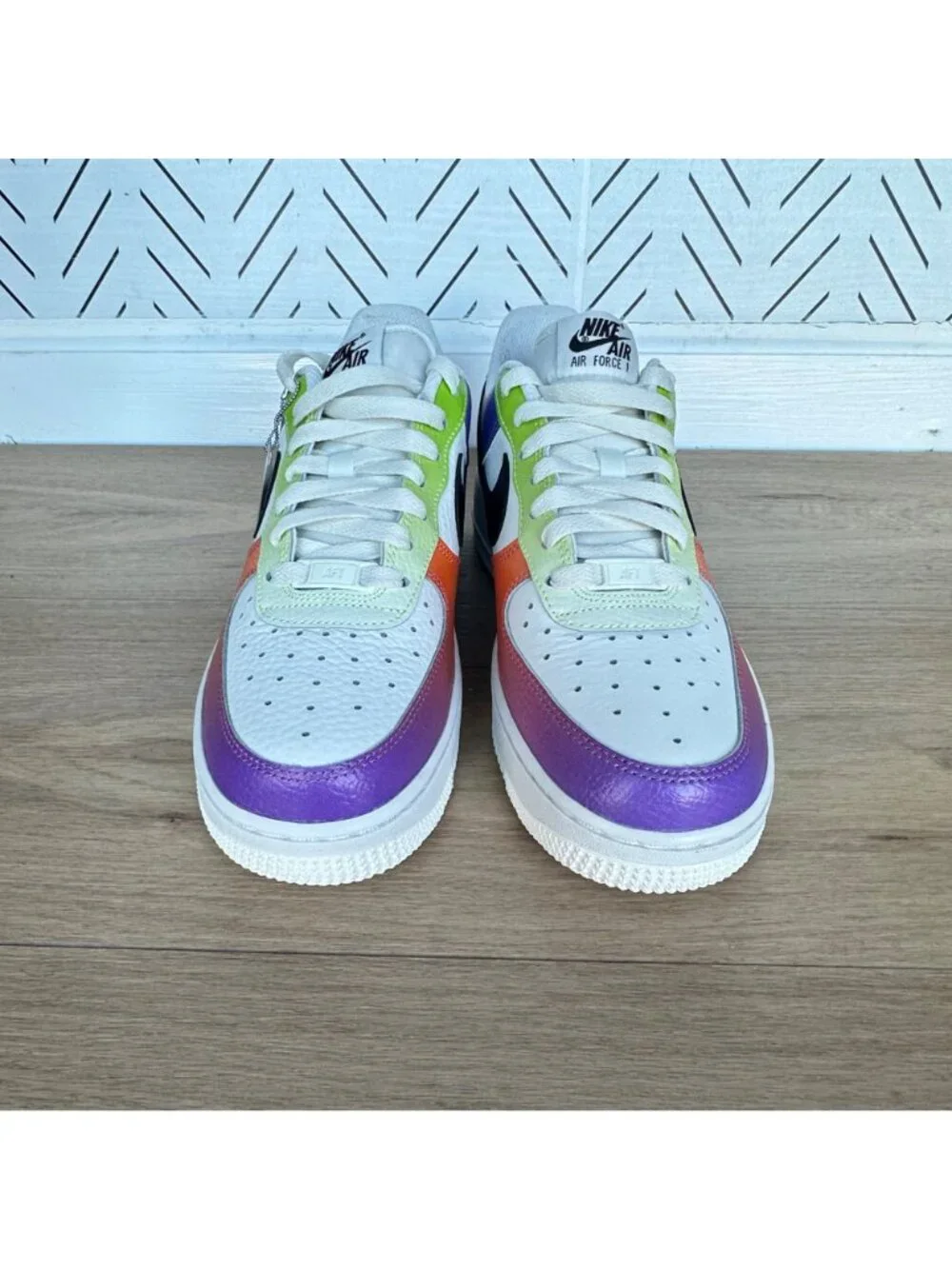 ⭐Nike Air Force 1 Low 07 Sz 4.5 Mens Shoes Sneaker Purple Multi Ombre FD0801-100